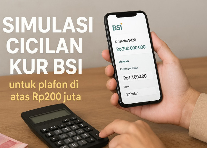 Simulasi Cicilan KUR BSI untuk Plafon di Atas Rp200 Juta