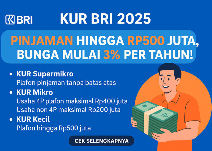 Dari Rp1 Juta Sampai Rp500 Juta, Ini Daftar Pinjaman KUR BRI Terlengkap 2025