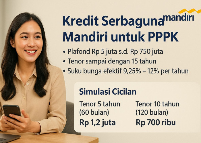 Pinjaman Bank Mandiri hingga Rp 750 Juta, Tanpa Agunan Bagi PNS PPPK: Begini Syarat dan Simulasinya