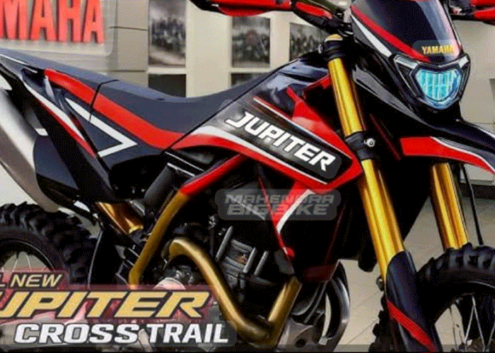Yamaha Jupiter Cross-Trailer Ketangkasan di Persimpangan Jalan Desa dan Rimba