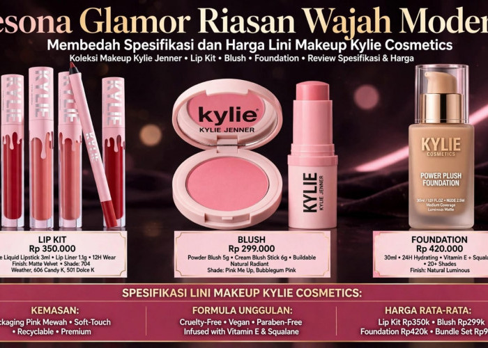 Pesona Glamor Riasan Wajah Modern: Membedah Spesifikasi dan Harga Lini Makeup Kylie Cosmetics