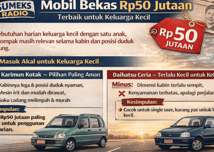 Budget Rp50 Jutaan Jangan Asal Pilih: Ini Mobil Bekas Paling Masuk Akal Buat Harian & Keluarga Kecil