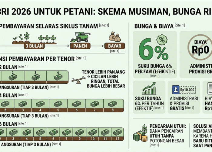 KUR BRI 2026 untuk Petani: Angsuran 3 Bulanan Sesuai Panen, Bunga 6% Tanpa Biaya Admin!