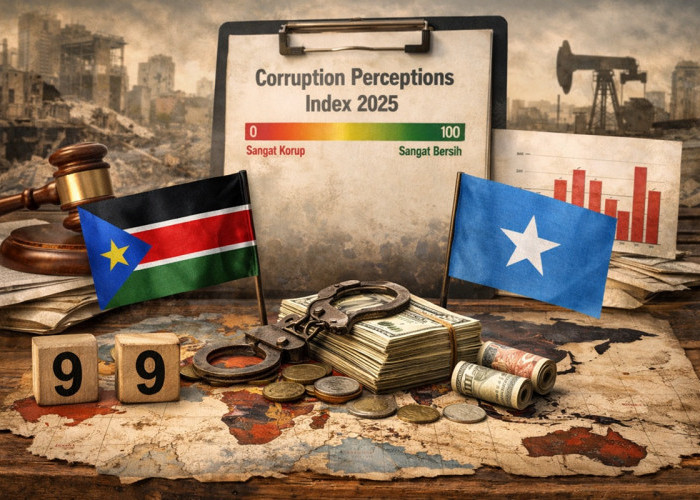 Sudan Selatan dan Somalia Jadi Negara Terkorup Dunia Versi CPI 2025