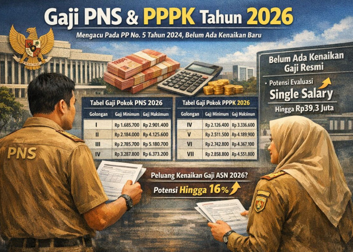 Sah, Ini Besaran Gaji Pokok PNS dan PPPK 2026 