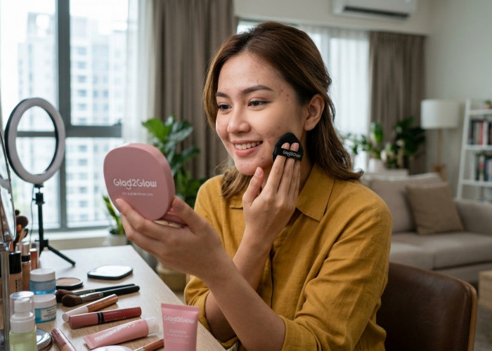 Solusi Base Makeup Seharian: Glad2Glow Rilis Cushion Khusus Kulit Berminyak dan Berjerawat