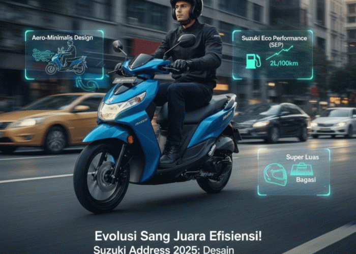 Sang Juara Efisiensi! Suzuki Address 2025 Hadir dengan Desain Aero Minimalis dan Teknologi yang Makin Pintar