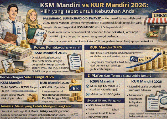 KSM vs KUR Mandiri 2026: Mana Lebih Untung? Bunga 6% atau Plafon Rp1,5 Miliar!