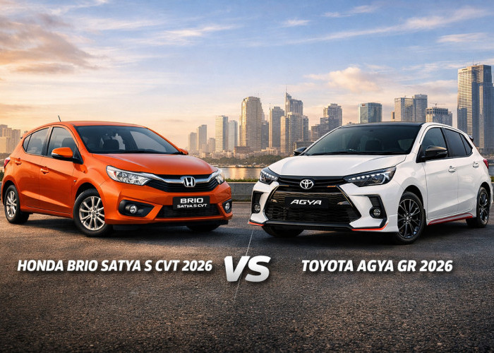 Honda Brio Satya S CVT 2026 vs Toyota Agya GR 2026: Duel City Car Favorit Perkotaan
