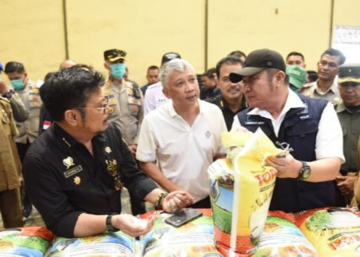 Stok Beras Aman, Gubernur Sumsel dan Menteri Pertanian Tinjau Produksi di Desa Pegayut