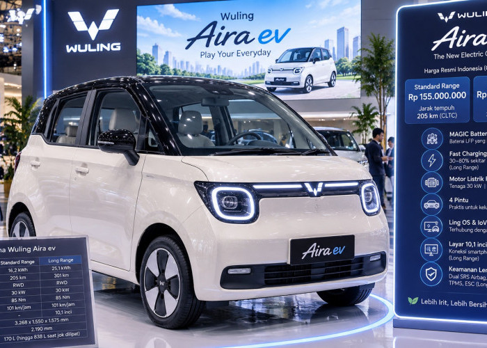 Wuling Aira ev Resmi Meluncur, Harga Rp155 Jutaan Bikin Mobil Listrik Makin Terjangkau!