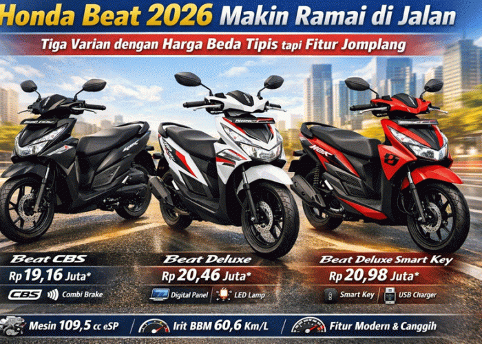Honda Beat 2026 Makin Ramai di Jalan, Tiga Varian dengan Harga Beda Tipis tapi Fitur Jomplang