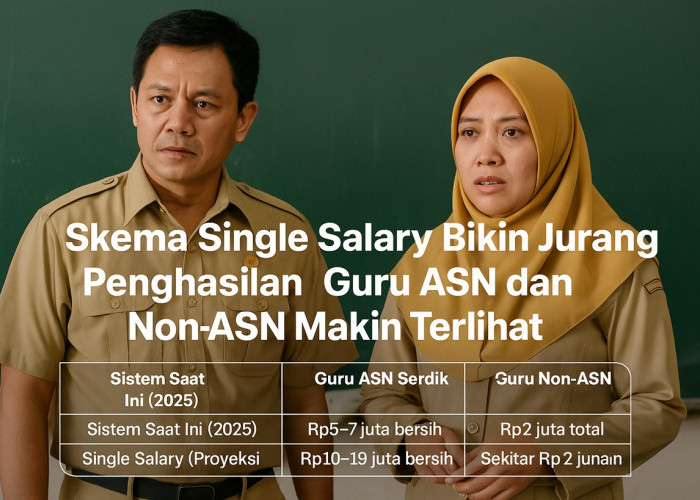 TPG Dilebur Single Salary, Penghasilan Guru PNS PPPK Melonjak, Nasib Non ASN jadi Sorotan