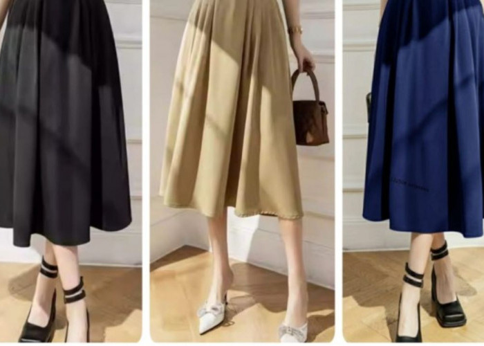 Wow! Midi Skirt untuk Tampilan Feminin ala Korea di Kampus Lho