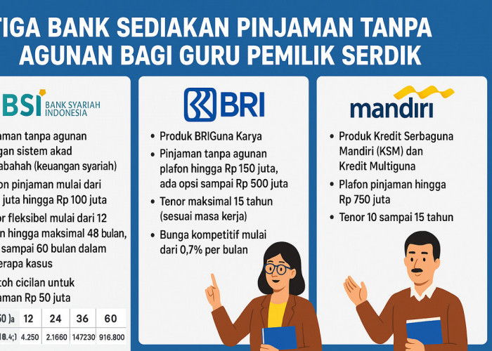3 Bank Sediakan Pinjaman Tanpa Agunan bagi Guru Pemilik Serdik, Cek Simulasi Cicilannya