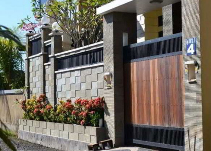 Sentuhan Batu Alam, Pagar Minimalis Bernuansa Alami yang Menguatkan Karakter Hunian