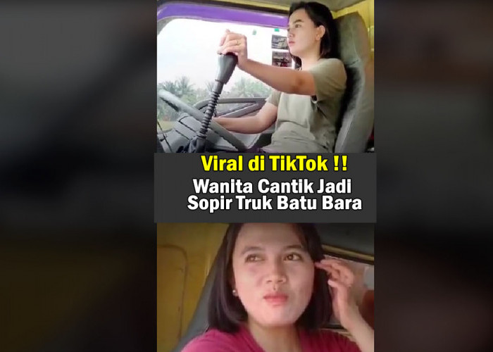 Demi Cita- Cita Jadi Pramugari, Wanita Cantik ini rela Jadi Sopir Truk Batu Bara di Jambi, Viral di TikTok !