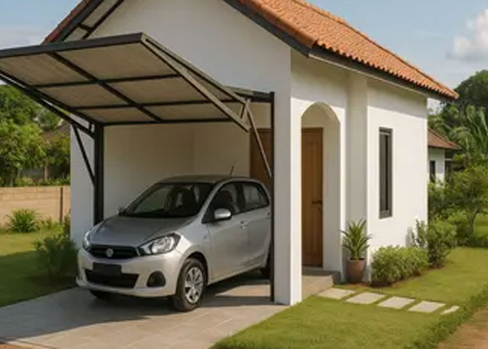 Carport Minimalis dengan Kanopi Datar, Pilihan Modern Simpel di Desa: Estetika dan Fungsi dalam Satu Sentuhan