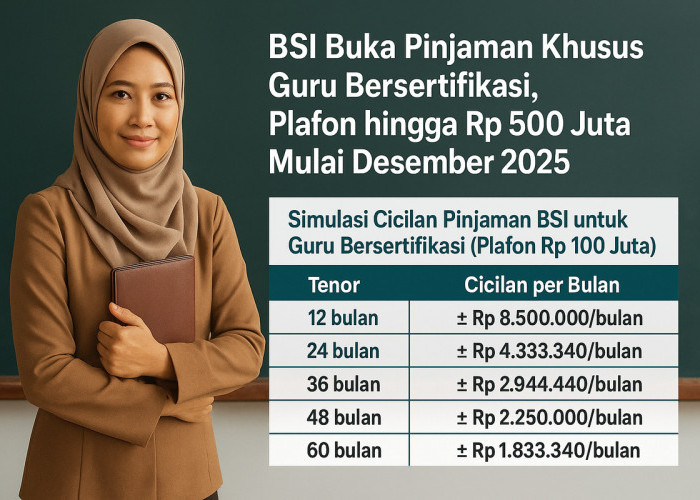 Bank BSI Buka Pinjaman Khusus Guru Bersertifikasi, Plafon hingga Rp 500 Juta Desember 2025