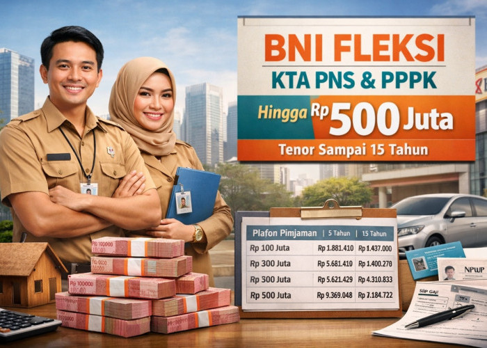 Pinjaman BNI Fleksi Januari 2026 Bagi PNS dan PPPK, Plafon hingga Rp500 Juta Tanpa Agunan