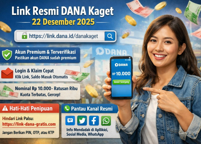 Link DANA Kaget Senin 22 Desember 2025 Bersifat Spontan, Ini Panduan Klaim Aman dan Resmi