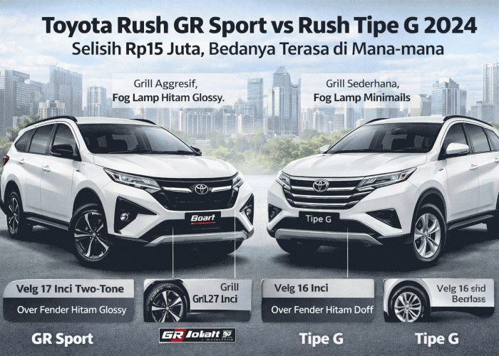 Toyota Rush GR Sport vs Rush Tipe G 2024: Selisih Rp15 Juta, Bedanya Terasa di Mana-mana