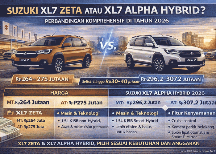 Suzuki XL7 Zeta vs XL7 Alpha Hybrid 2026: Beda Tipis, Harga Jauh! Mana yang Paling Worth It Dibeli?