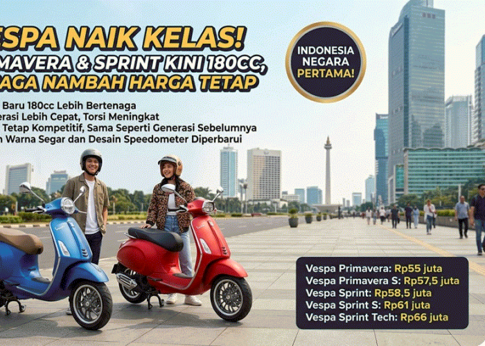 Vespa Naik Kelas! Primavera & Sprint Kini 180cc, Tenaga Nambah Harga Tetap