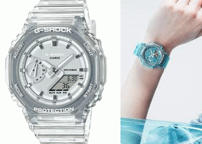 Transparan, Ringan, dan Tahan Banting ,Pesona G-Shock GMA-S2100SK-7AER  Bikin Pergelangan Tangan Makin Stylish