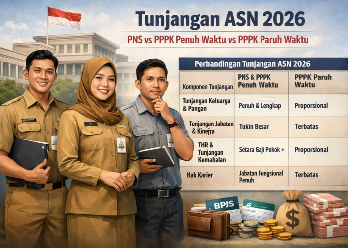 Resmi Berlaku 2026! Ini Perbedaan Tunjangan PNS, PPPK Penuh Waktu dan Paruh Waktu