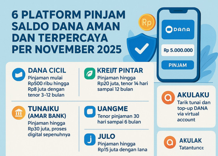 6 Platform Pinjam Saldo DANA Aman dan Terpercaya per November 2025