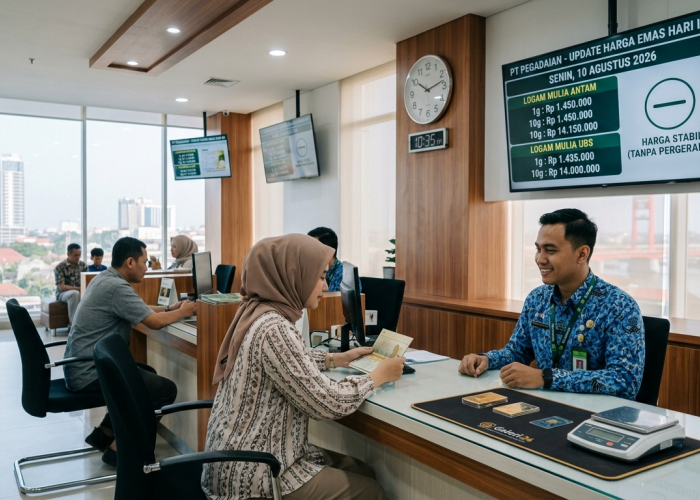 Cek Tabungan Emasmu! Harga Emas Pegadaian Hari Ini Senin 10 Agustus 2026 Nihil Pergerakan