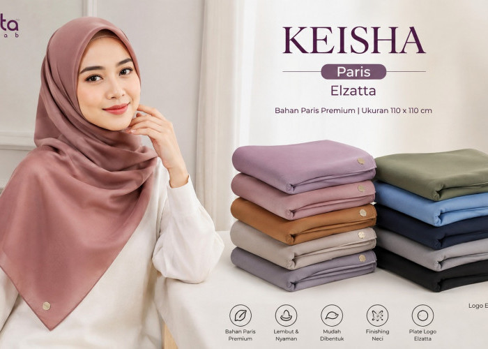 Ringan dan Mudah Dibentuk, Jilbab Paris Elzatta Cocok untuk Gaya Harian