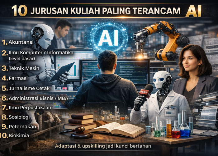 Teknologi AI Menggusurnya, Ini 10 Jurusan Kuliah yang Paling Rawan Digantikan Robot di Masa Depan