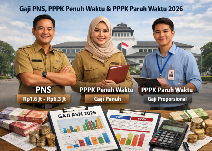 Perbedaan Gaji Pokok PNS, PPPK Penuh Waktu dan Paruh Waktu Tahun 2026