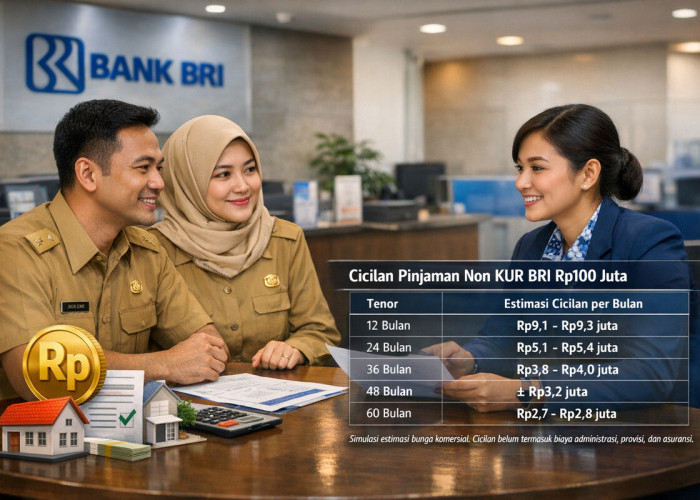 Pinjaman Non KUR BRI Rp100 Juta: Ini Cicilan Per Bulan dan Tenor hingga 60 Bulan