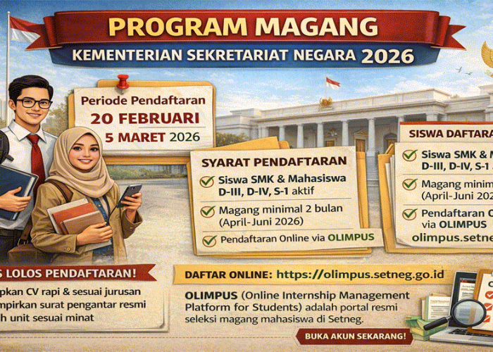 Resmi Dibuka! Magang Kementerian Sekretariat Negara 2026, Peluang Emas Siswa dan Mahasiswa