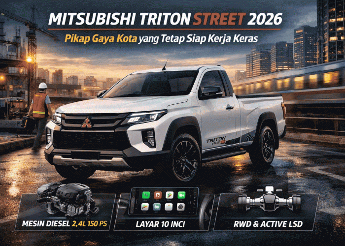 Mitsubishi Triton Street 2026, Pikap Gaya Kota yang Tetap Siap Kerja Keras