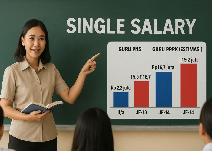 Inilah Perbedaan Gaji Guru Serdik PNS dan PPPK Jika Skema Single Salary Bagi ASN Diterapkan