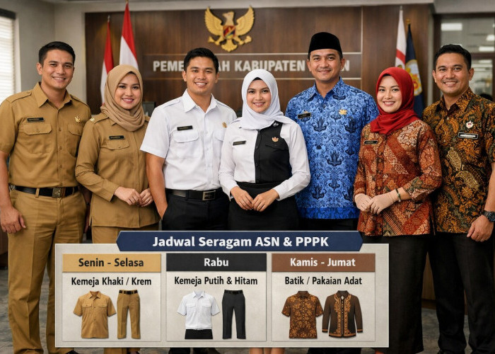 Seragam ASN 2026: Jadwal Lengkap Senin–Jumat untuk PNS dan PPPK Penuh Waktu Maupun Paruh Waktu