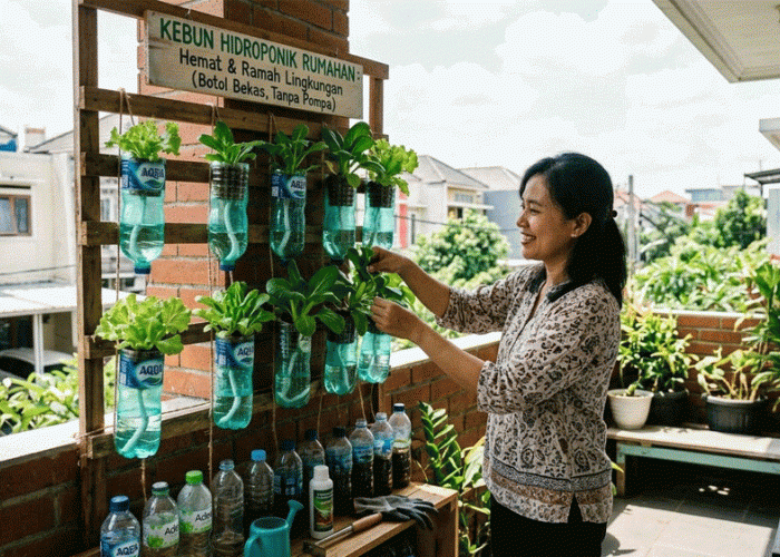 Cara Membuat Kebun Hidroponik dari Botol Bekas Tanpa Pompa: Solusi Hemat dan Ramah Lingkungan di Rumah
