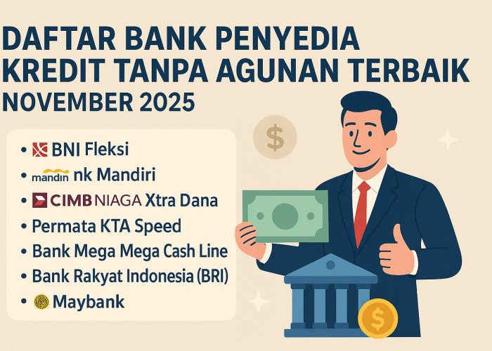 Daftar Bank Penyedia Kredit Tanpa Agunan Terbaik November 2025: Solusi Finansial dari BNI hingga Mandiri
