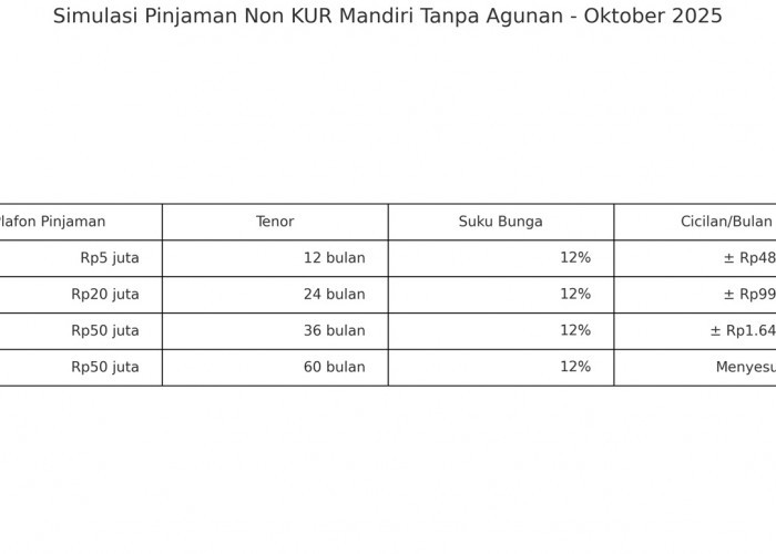 Pinjaman Non KUR Mandiri Tanpa Agunan Oktober 2025: Fleksibel untuk Semua Kebutuhan