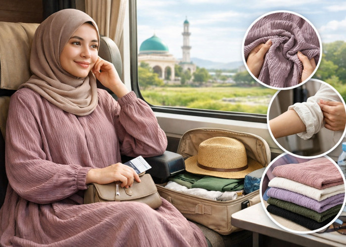 Gamis Ironless Bahan Crinkle Premium Jadi Pilihan Nyaman untuk Mudik Lebaran