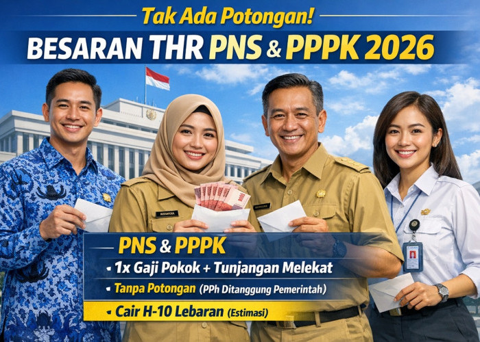 THR PNS dan PPPK 2026 Tanpa Potongan, Segini Besarannya