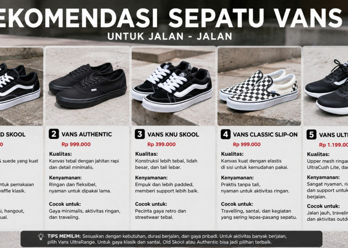 Cari Sepatu Vans untuk Liburan? Ini Model yang Layak Dipertimbangkan