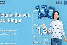 HUT ke-130 BRI Banjir Promo! Diskon Liburan & Belanja Akhir Tahun Bikin Dompet Lega, Mood Bahagia